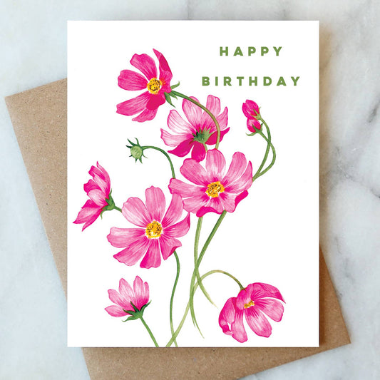 Cosmos Birthday Card