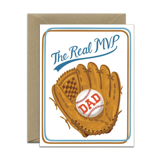 MVP Baseball Glove and Ball Sports Father's Day Card