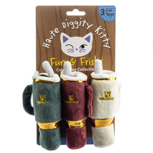 Holiday Snuggly Cup Organic Catnip Toys