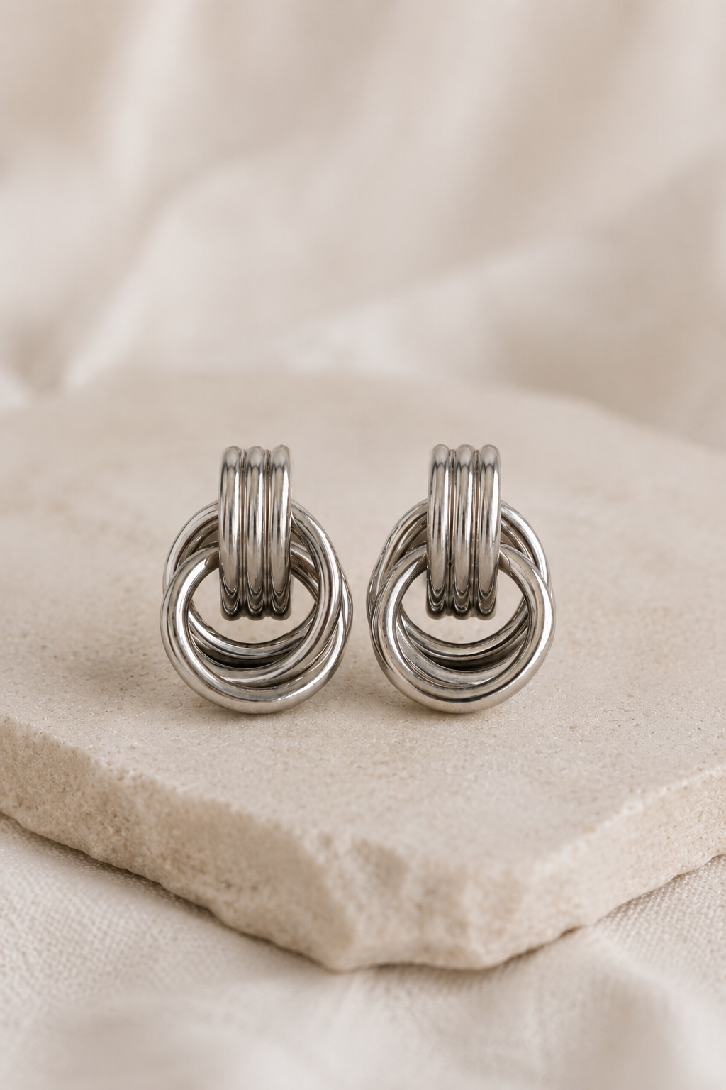 TRINITY KNOT STUDS- SILVER