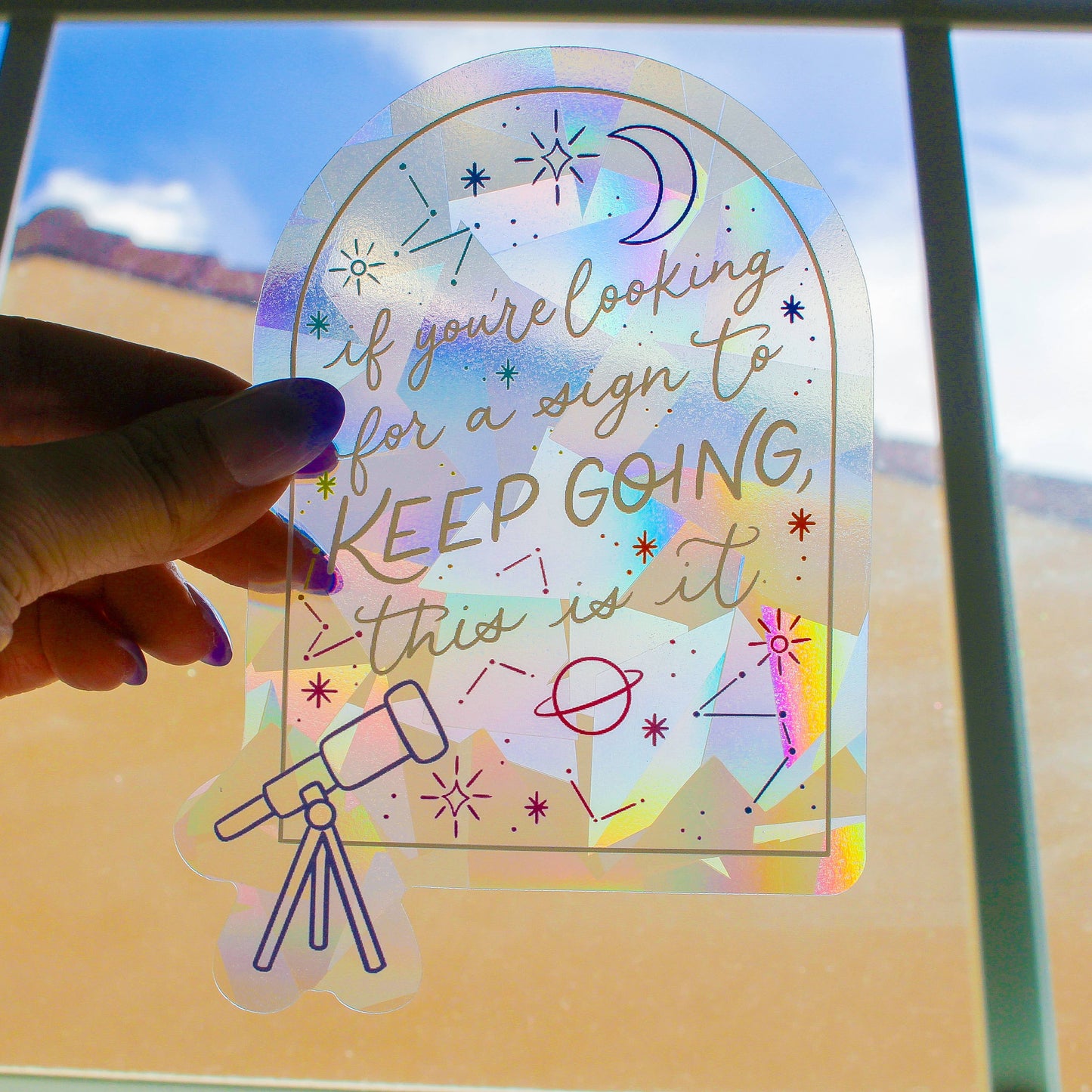 This Is Your Sign Rainbow-Making Suncatcher