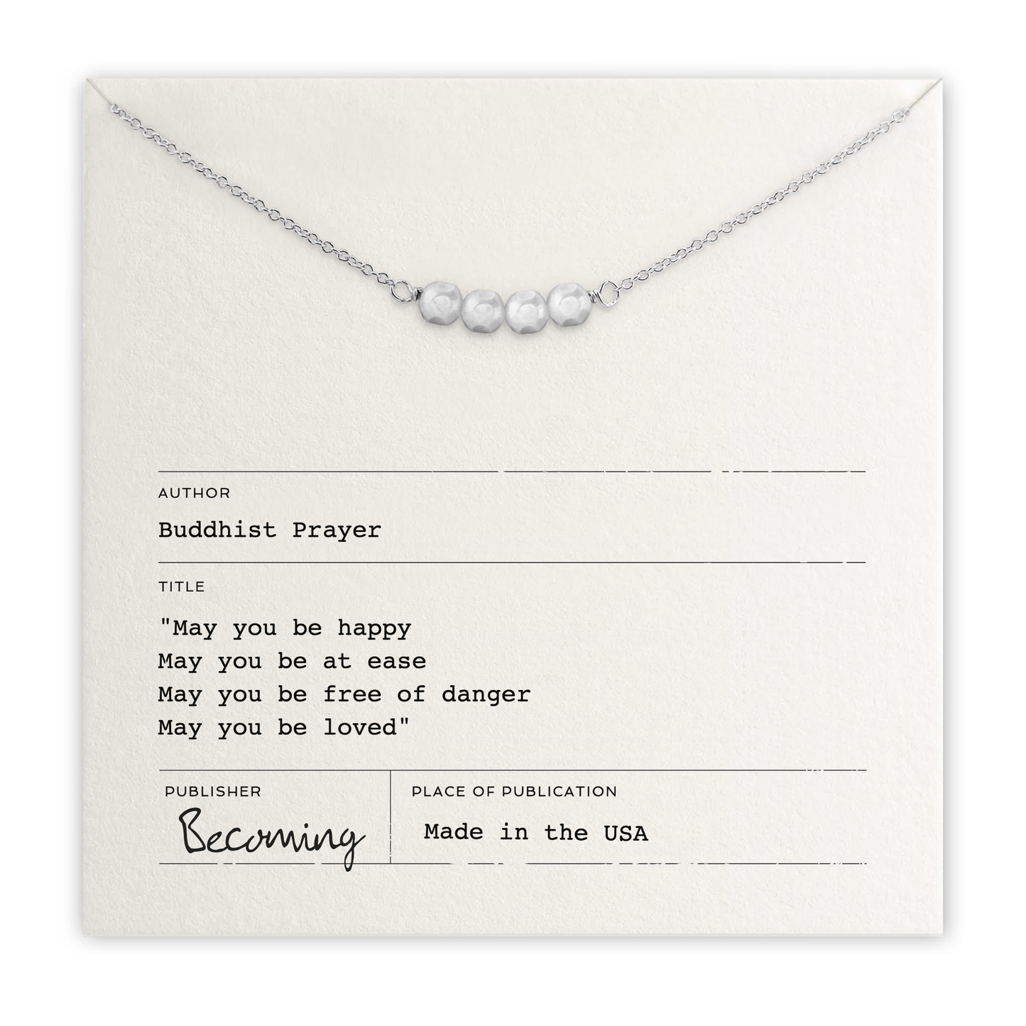 May You Be Happy Necklace | Sterling Silver