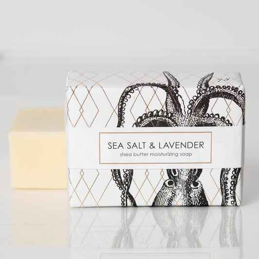 Sea Salt & Lavender Shea Butter Soap With Goldleaf Design