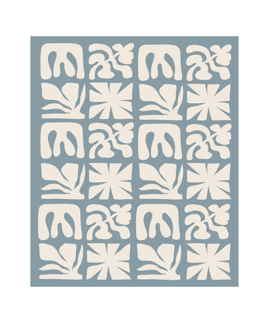 Lanai Plush Throw - Slate Blue