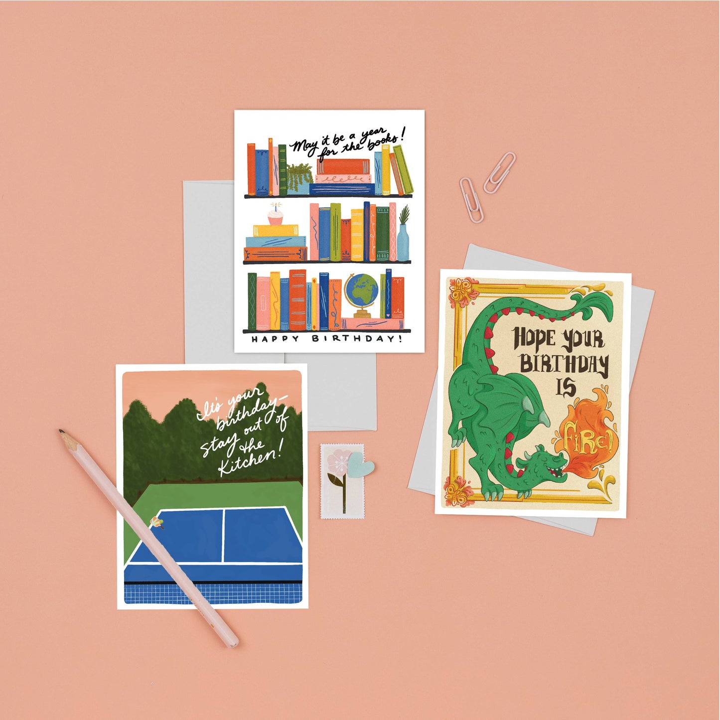 For The Books | Book-lover Shelfie Birthday Card