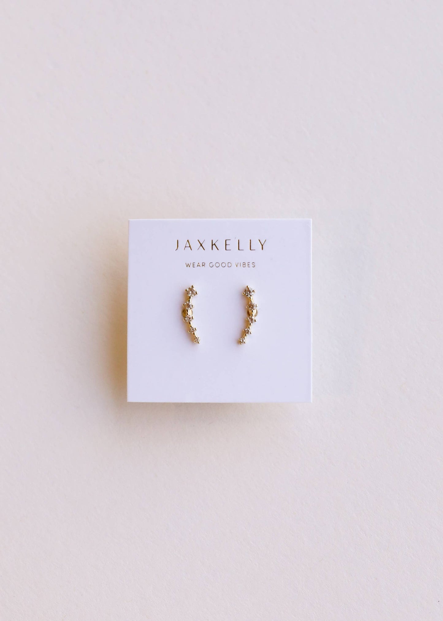 Crawler Earrings | 18k Gold Plated | Champagne CZ