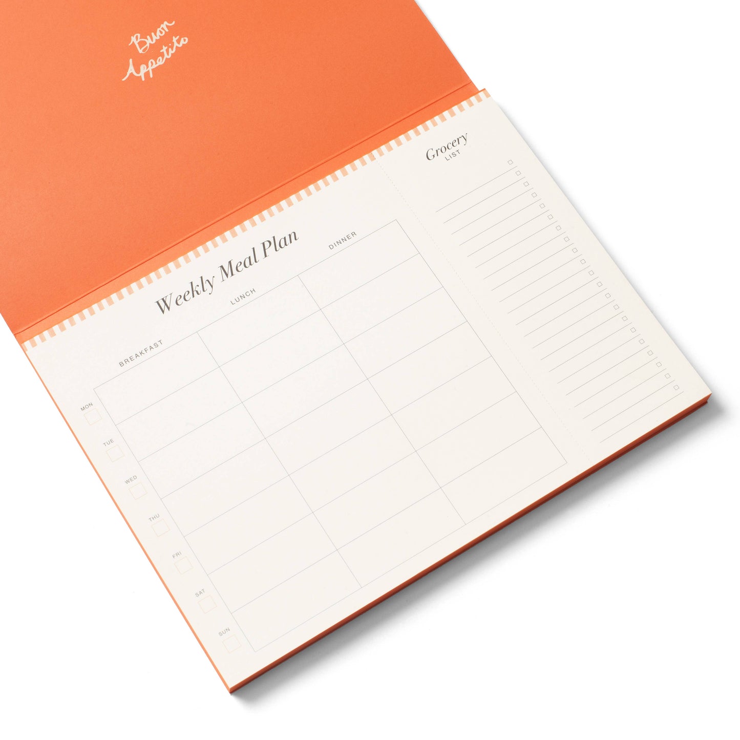 Weekly Meal Planner & Grocery List, Undated - La Dolce Vita