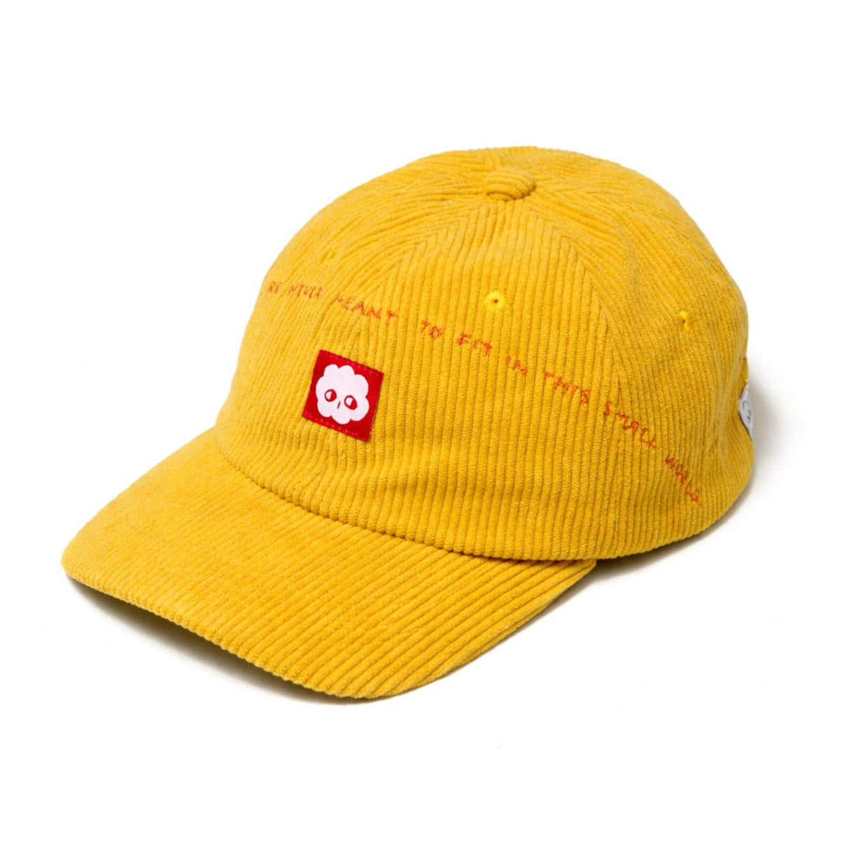 BIG PLANS: Yellow corduroy baseball cap