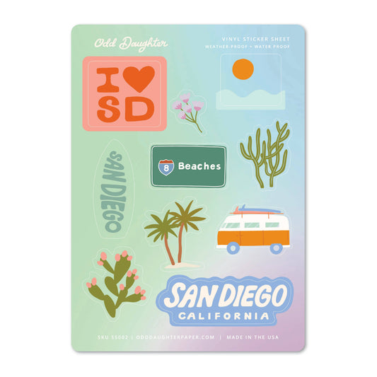 San Diego Sticker Sheet