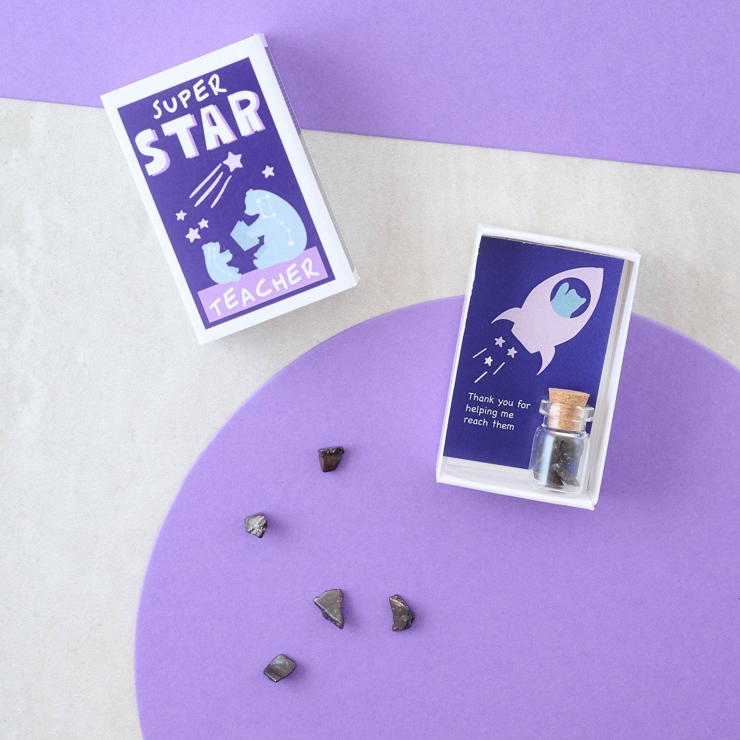 Super Star Teacher Meteorite Gift In A Matchbox