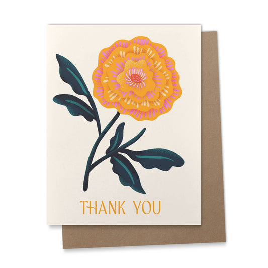 Marigold Thank You Card