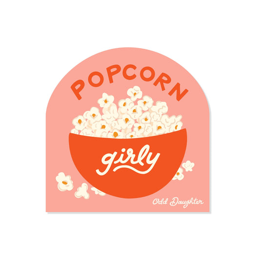 Popcorn Girly Vinyl Sticker