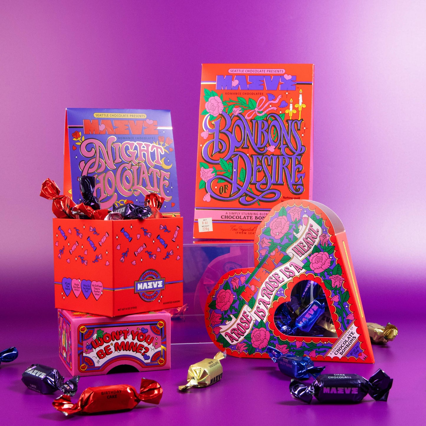 Night Chocolate Bonbon Box - 4oz