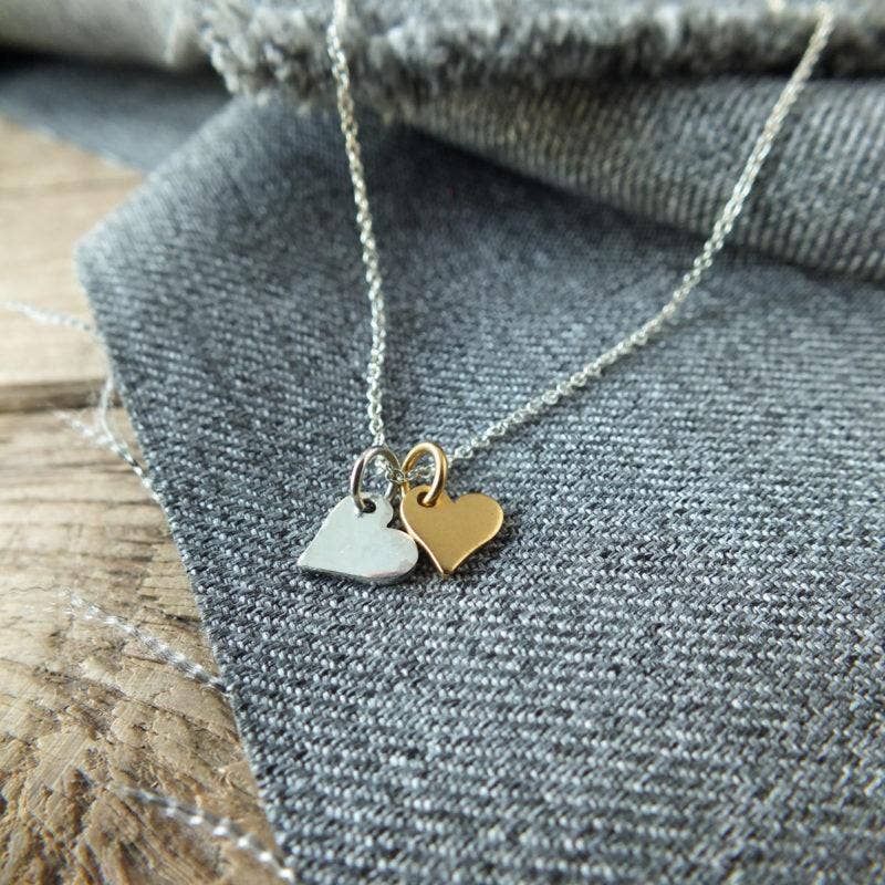 Tiny Hearts Necklace | Mixed Metal