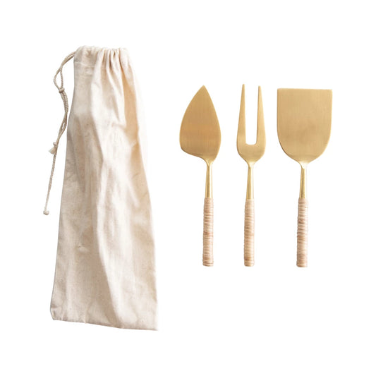 Gold Cheese Servers in Bag