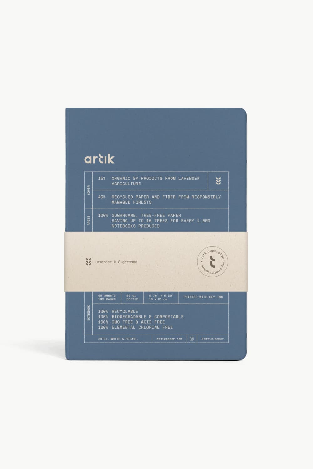 Artik Hard Cover Journal | Ruled | Lavender