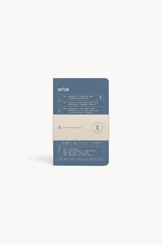 Artik Pack of 3 Pocket Singer Sewn Notebooks | Ruled | Lavender