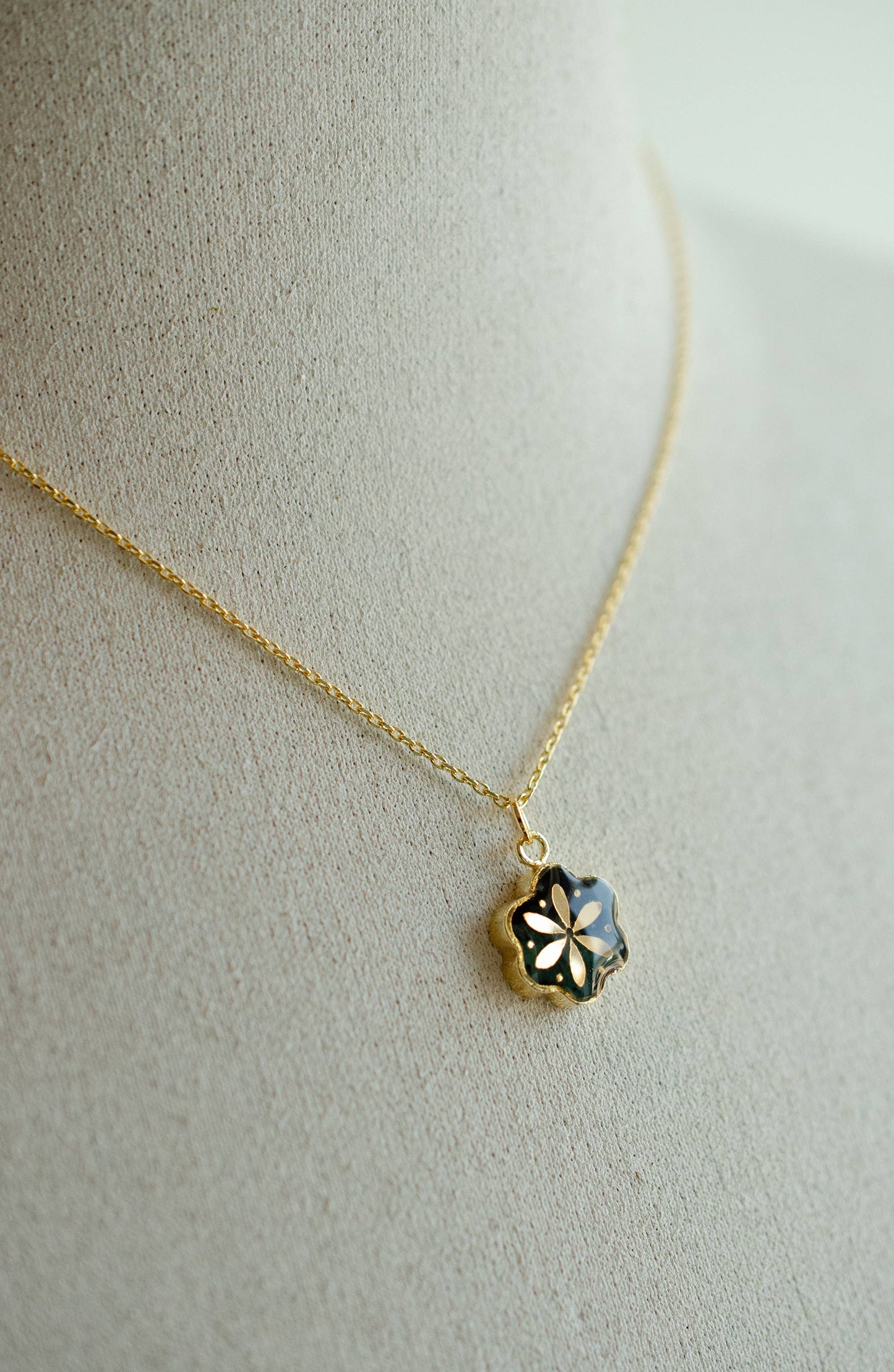 Camilla Gemstone Flower Necklace: PINK OPAL / 18"