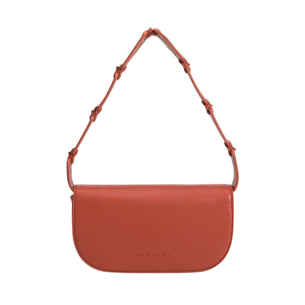 Inez Rust Small Vegan Leather Shoulder Bag