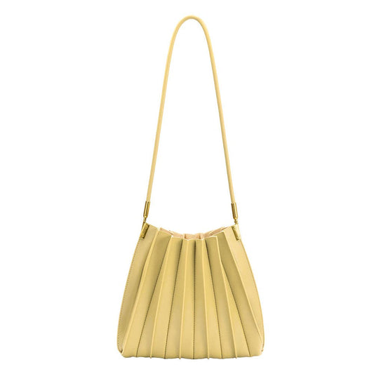 Carrie Key Lime Pleated Vegan Shoulder Bag