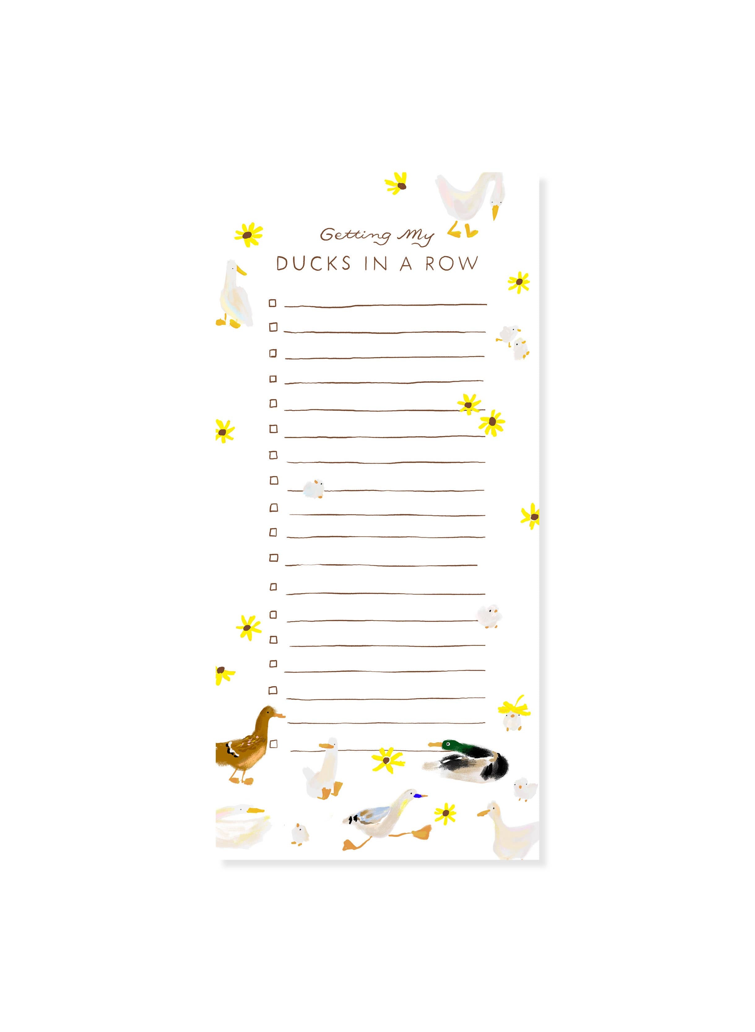Ducks in a Row Listpad - Classic Pun To-Do List Pad – Small Batch
