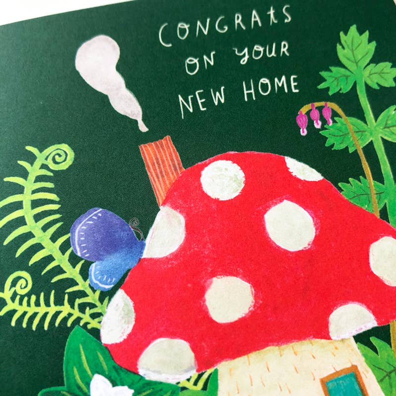 Mushroom House Housewarming Greeting Card
