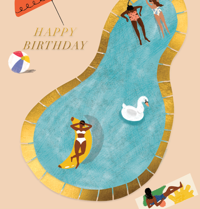 POOLSIDE BIRTHDAY - Birthday Card