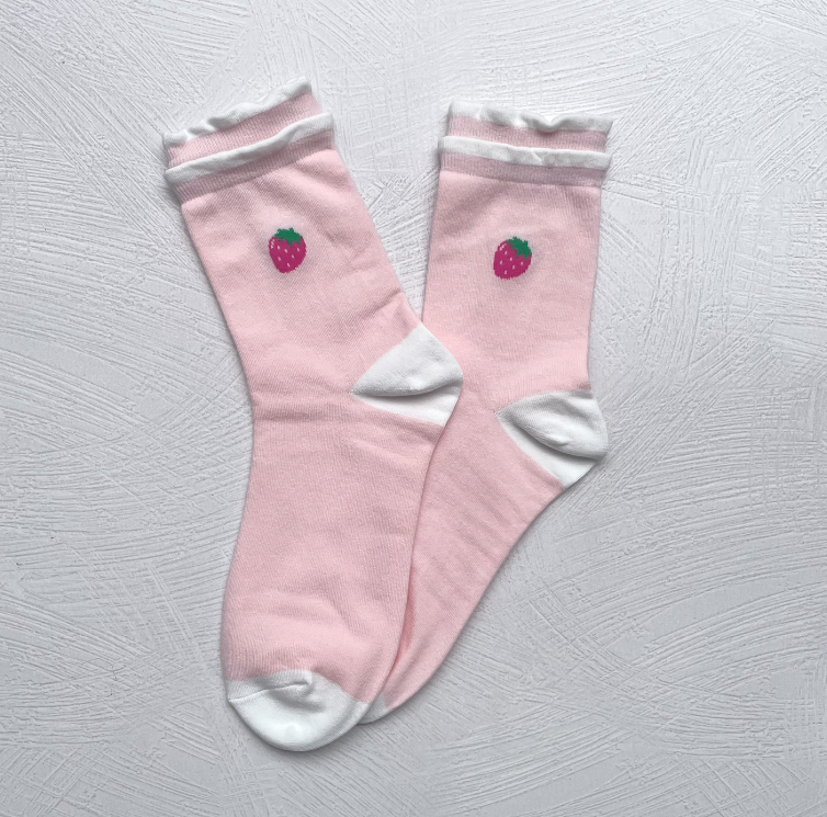 Mini Cherry Point Casual Socks | Pink