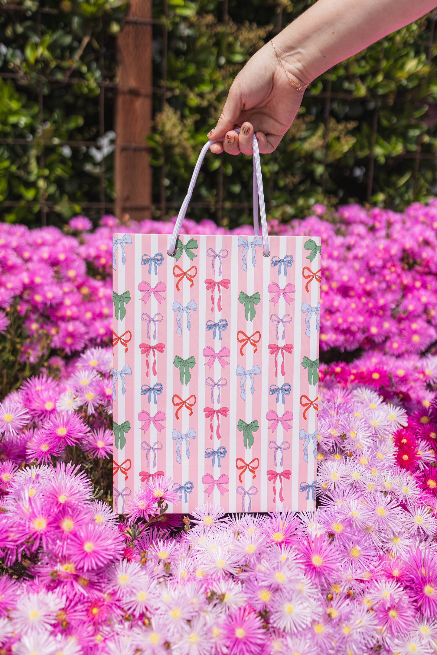 Stripe Bows Gift Bag