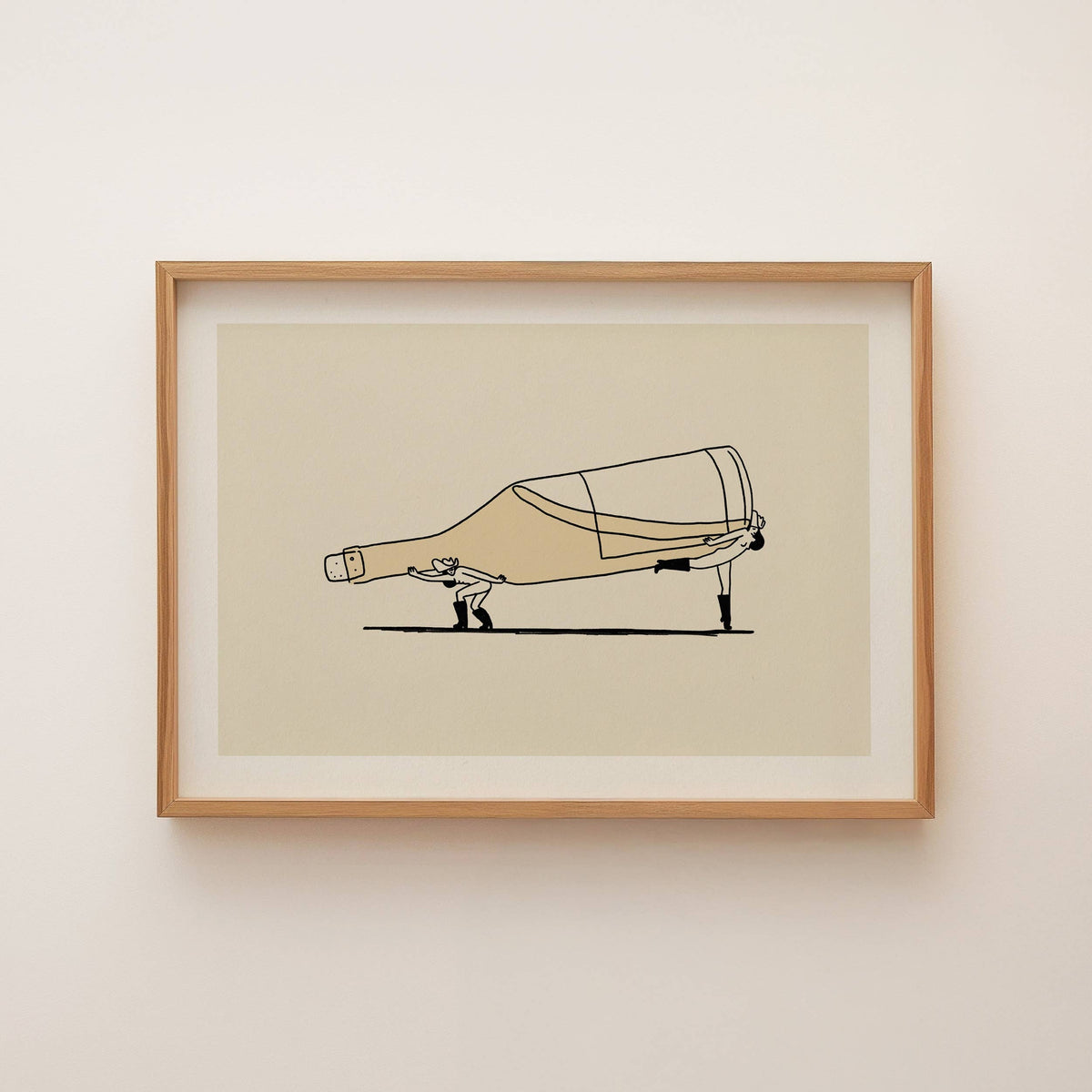 "Sauvignon Blanc Heist" Illustration Print Playful Wine Art: Large