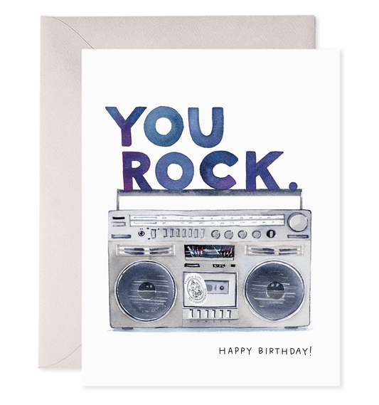 Boom Box Birthday Card