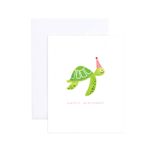 Pierce Watercolor Turtle Birthday Card
