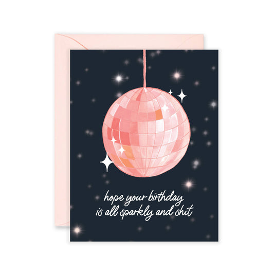 Sparkly Disco Birthday Card