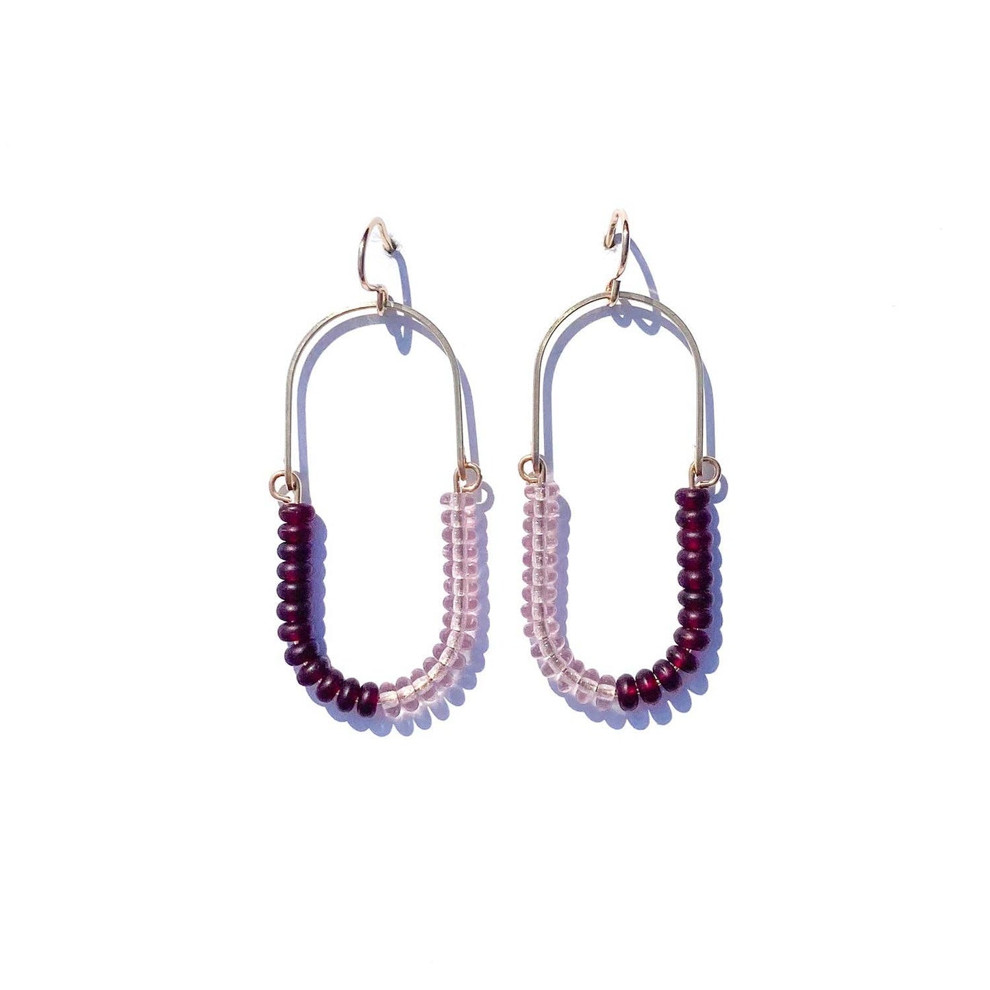 Balance Earrings- Oxblood + Amethyst