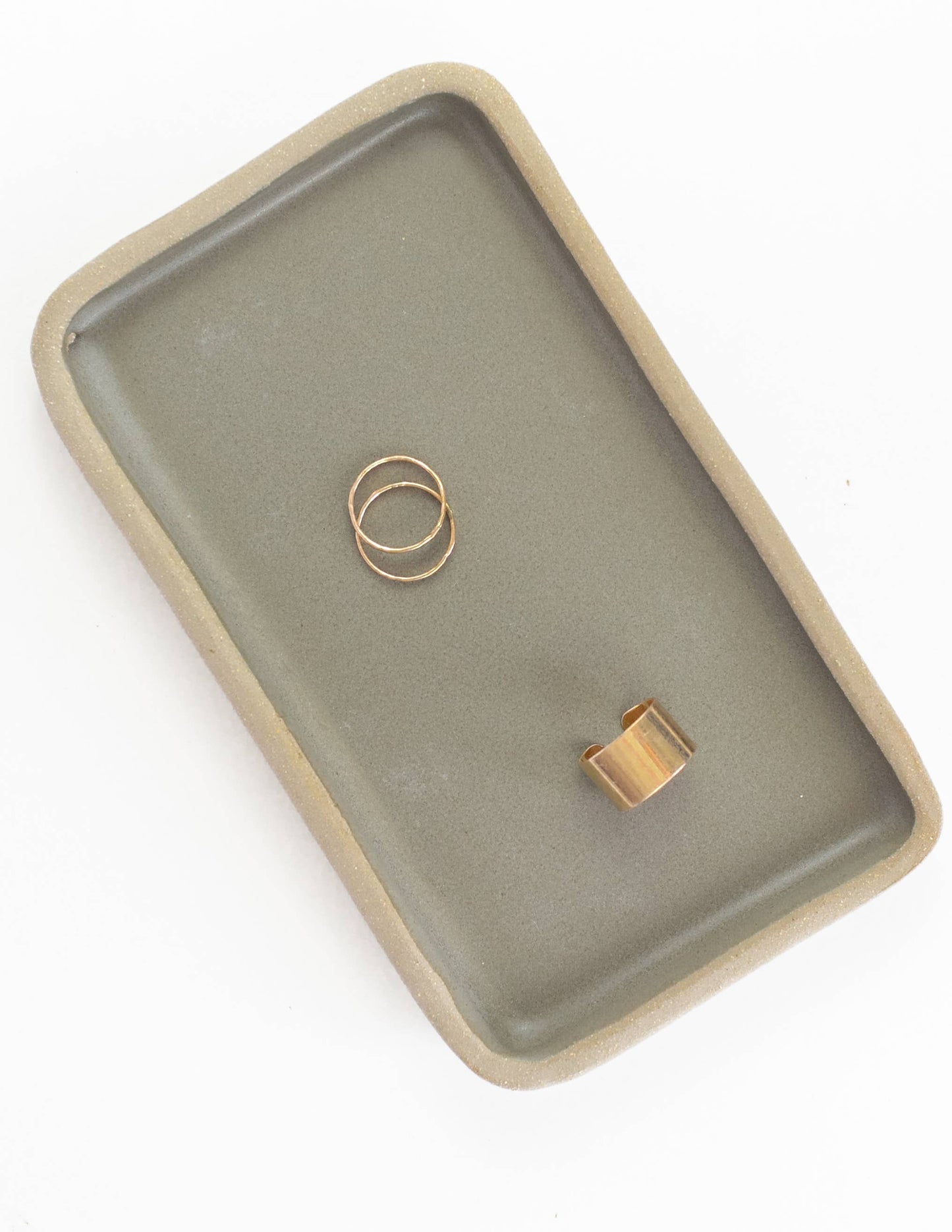 Handmade Ceramic Catch-All Trays: Stone