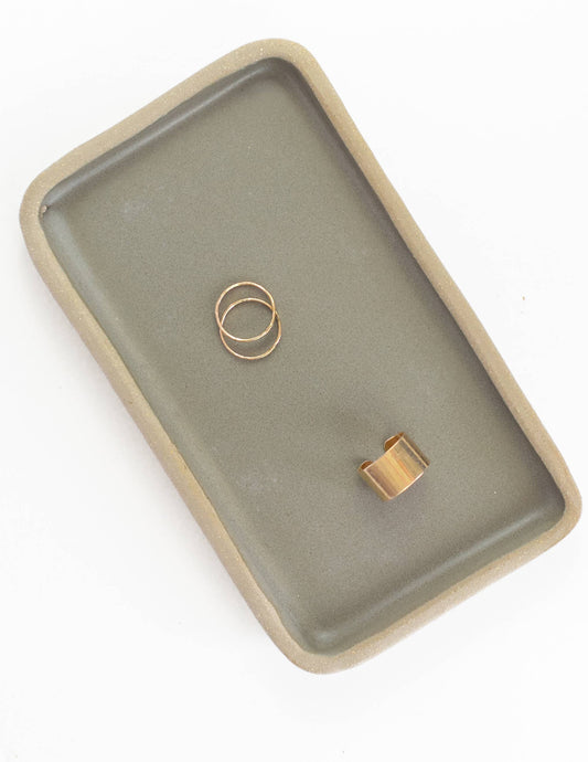 Handmade Ceramic Catch-All Trays: Stone