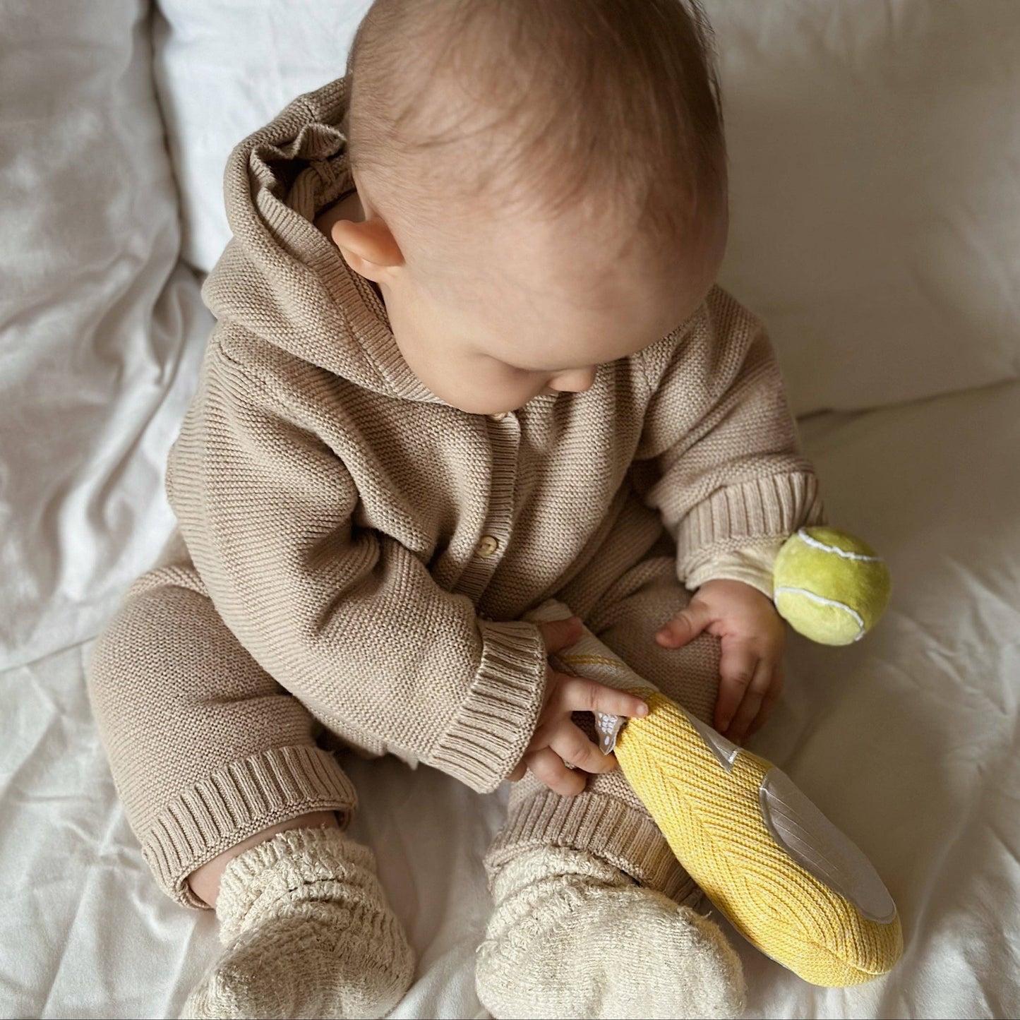Tennis Baby Wrist Rattle