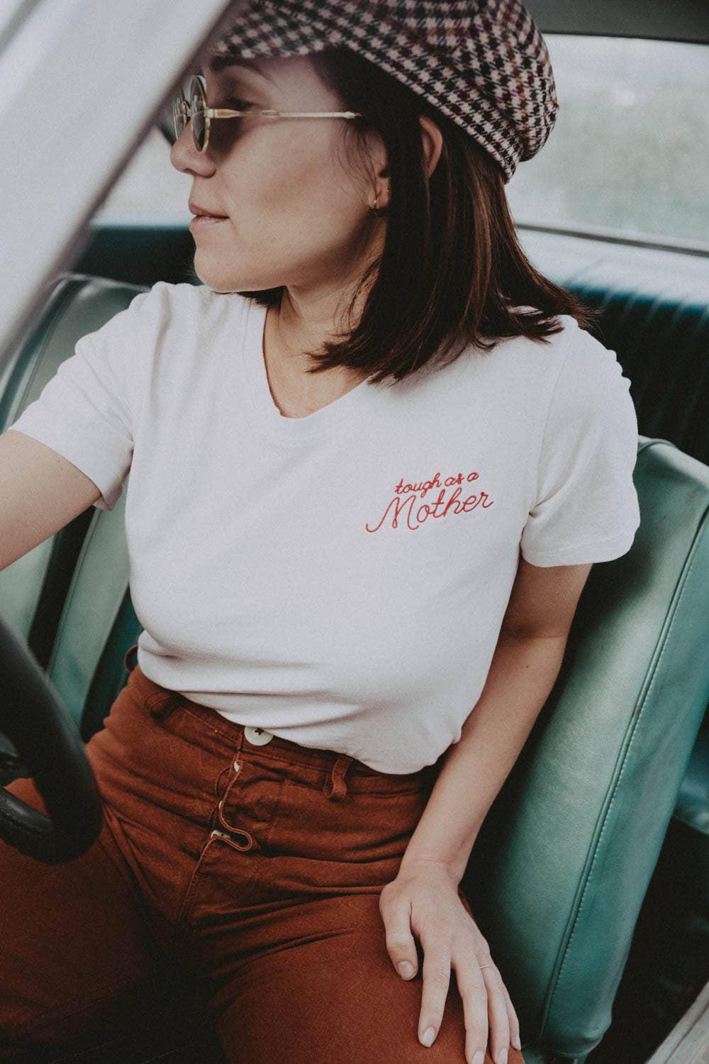 Tough as a Mother White Fitted Tee | M