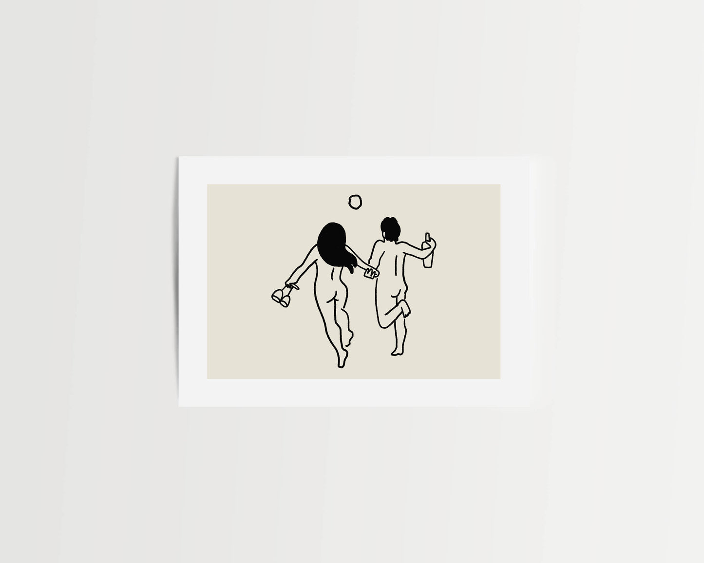 Wine Lovers Minimal Art Print: Medium