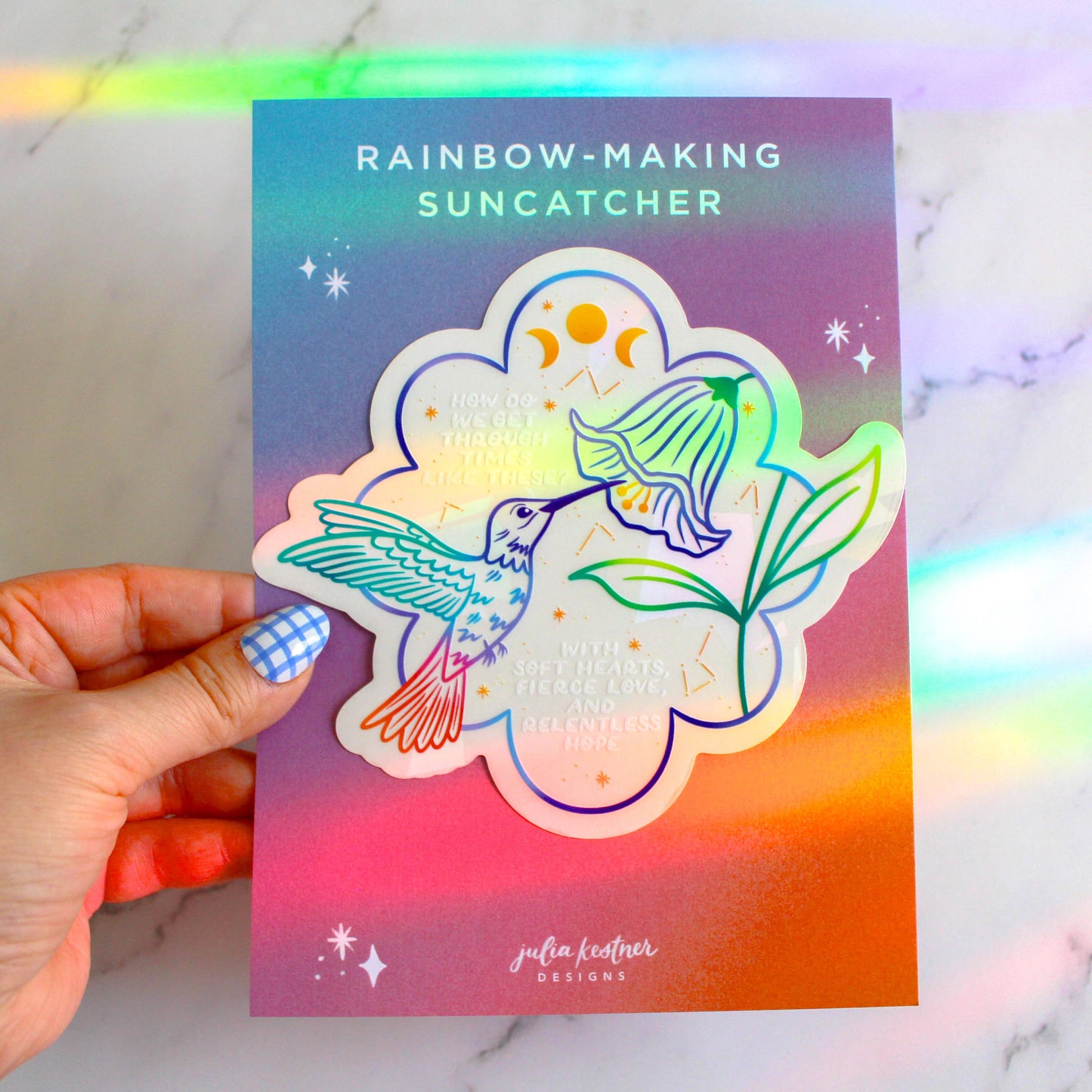Relentless Hope Hummingbird Rainbow-Making Suncatcher