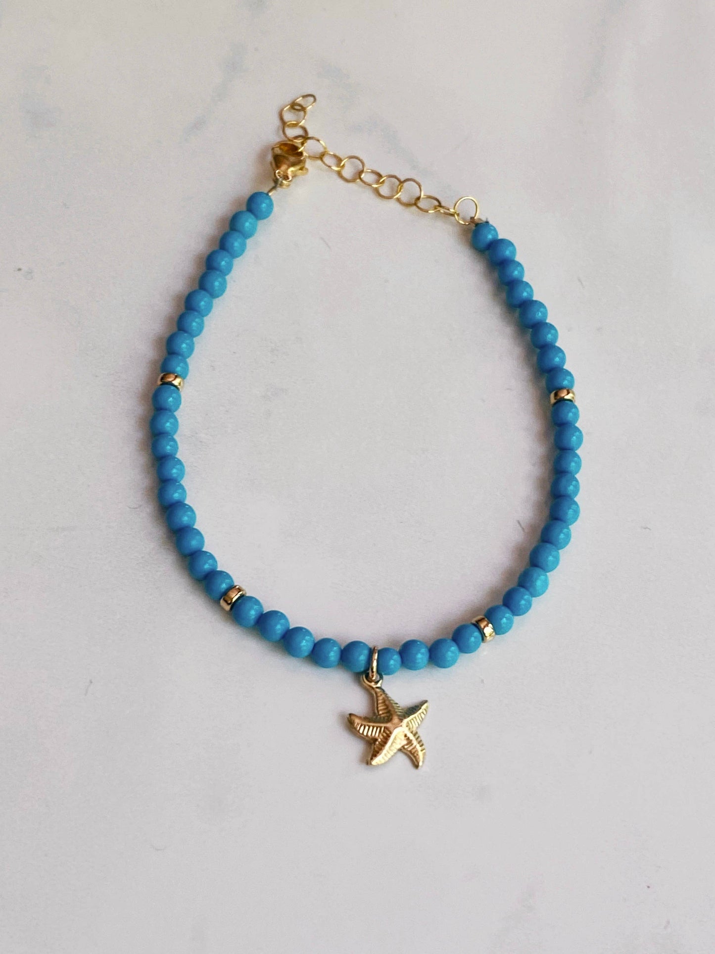 Turquoise starfish bracelet 