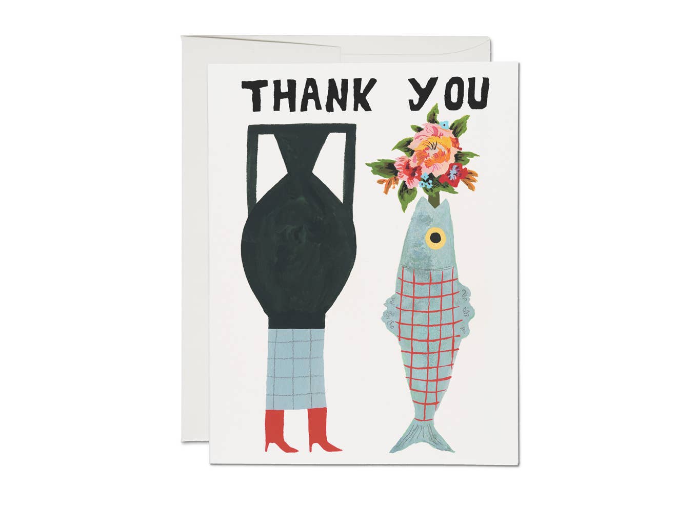 Vases thank you greeting card