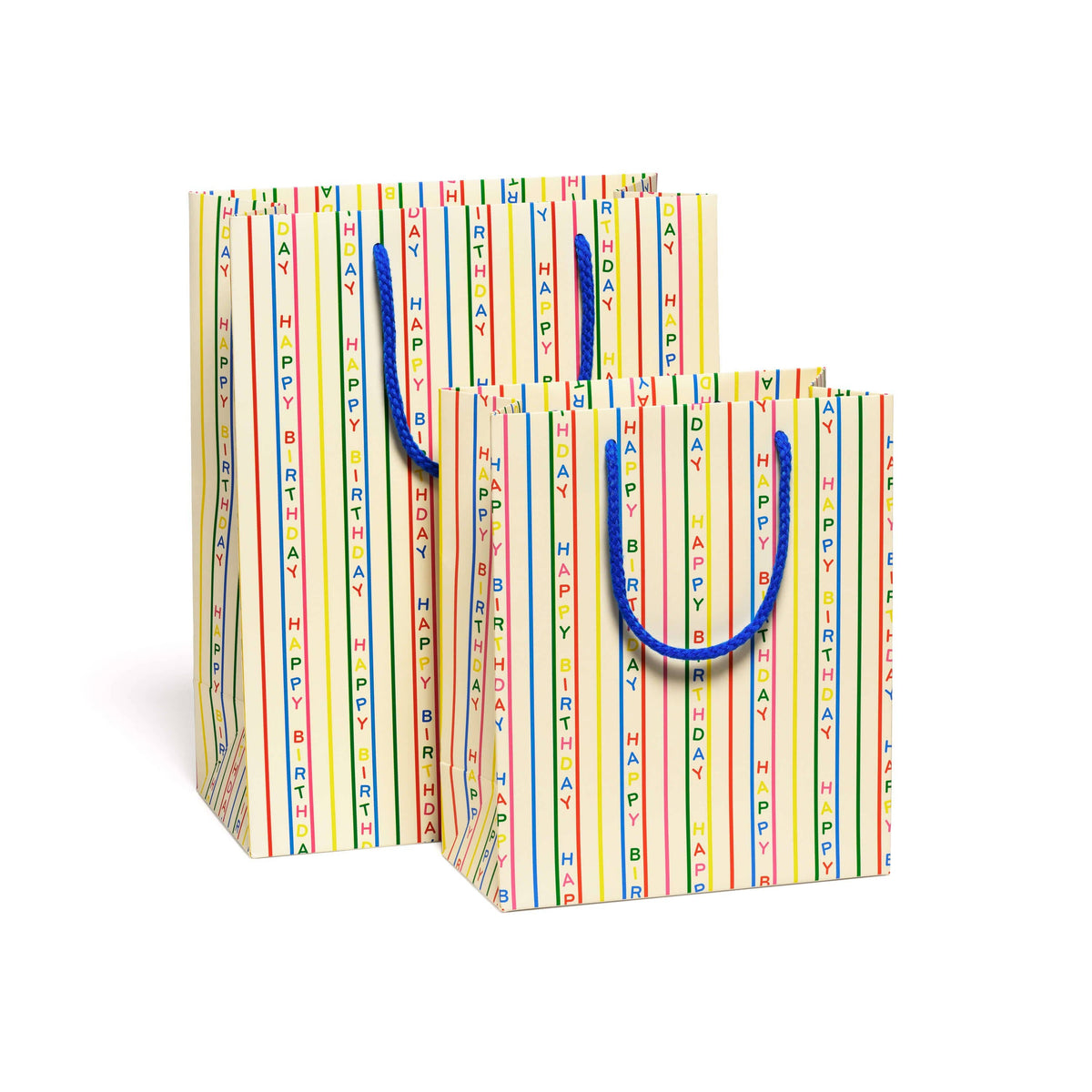 Birthday Stripes gift bags: Medium