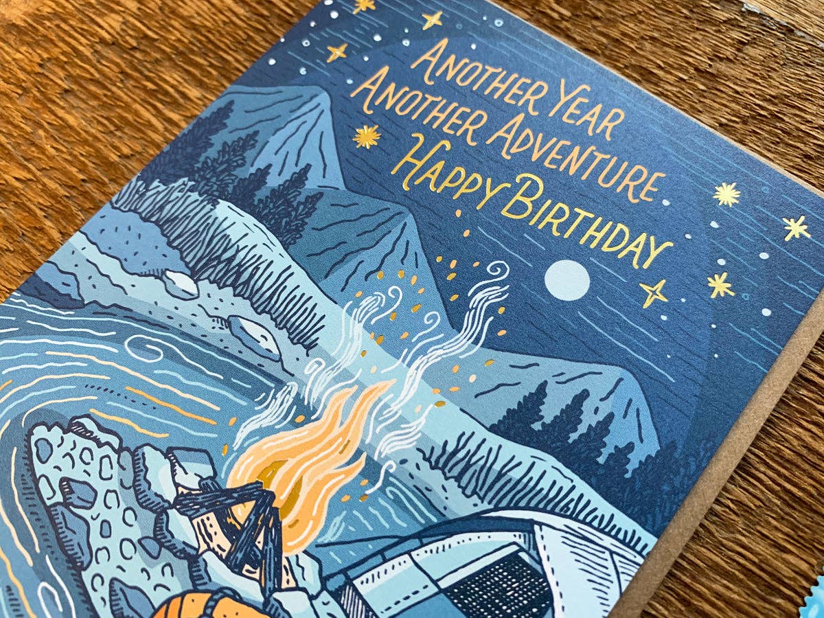 Campfire Birthday Card