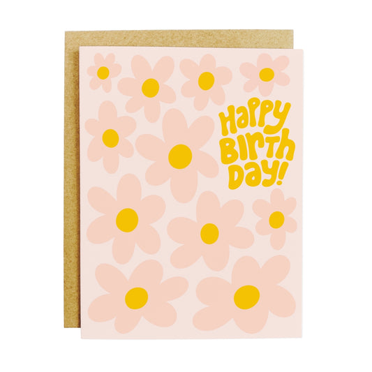 Funky Floral Birthday Card