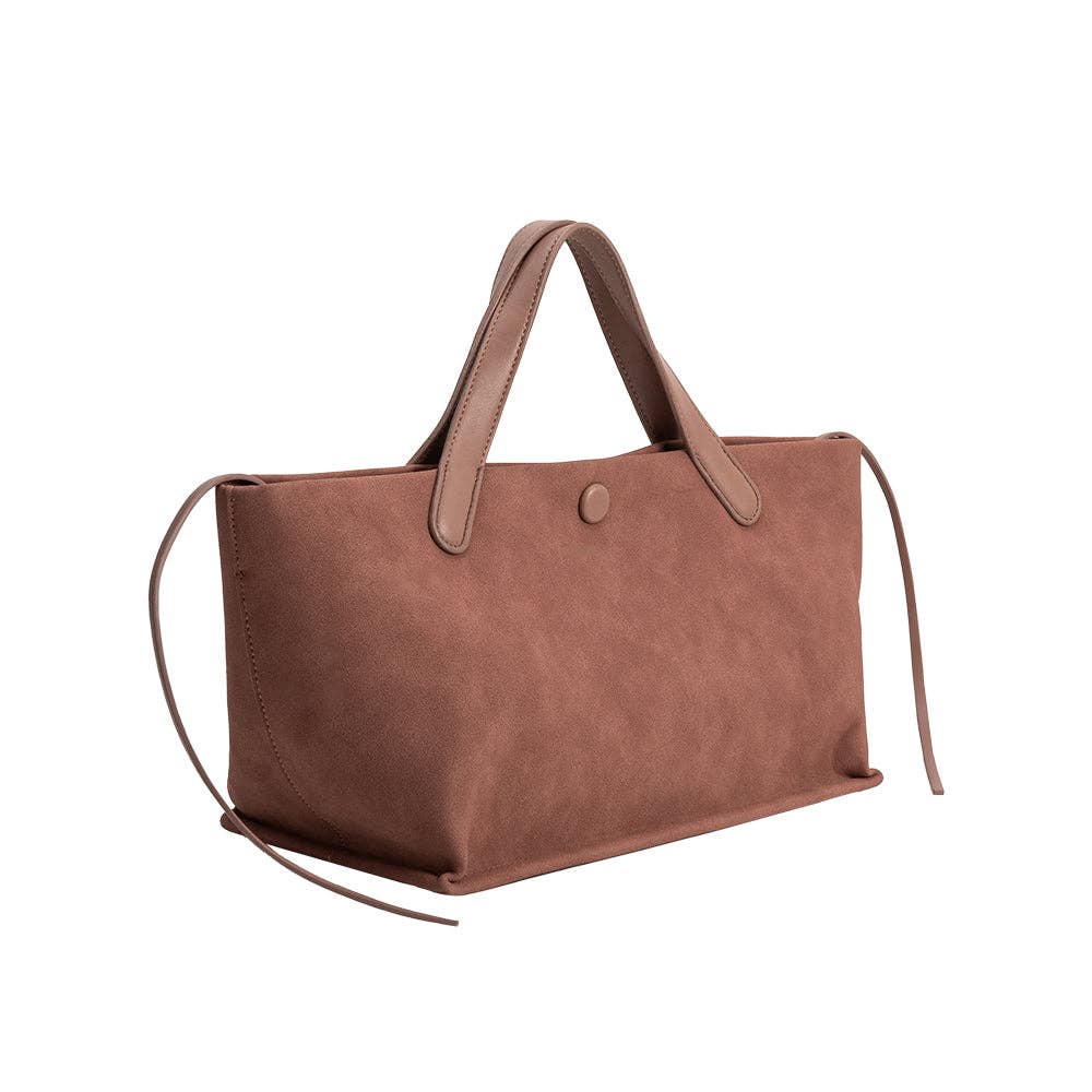 Jill Mauve Suede Vegan Tote Bag