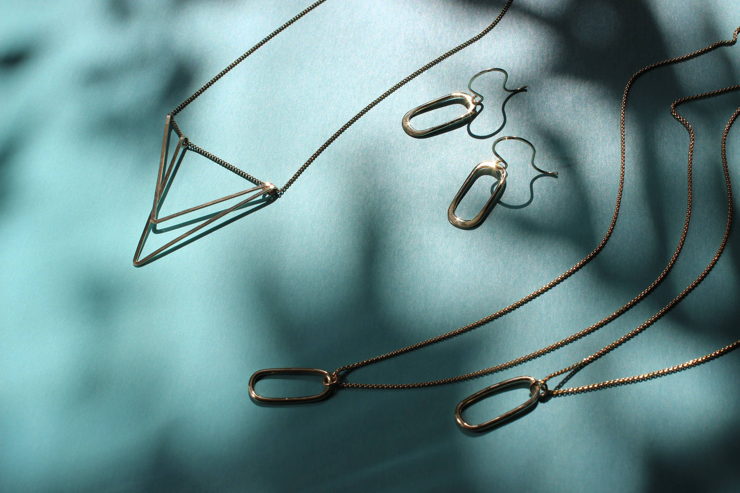 Soft Oval Earrings, Handmade 14K Gold Fill, Sterling Silver : Gold Fill / Bronze
