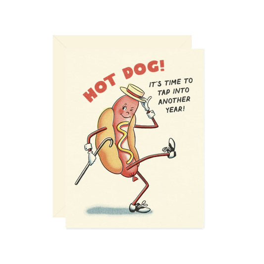 Hot Dog Tap Dance Birthday Card