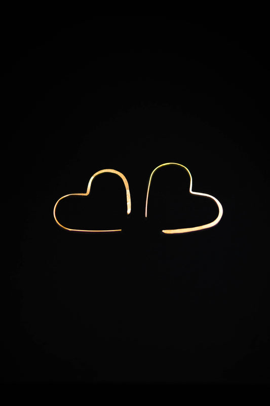 Mini Open Heart Hoops | Gold Filled