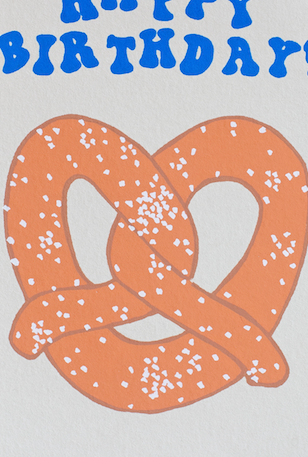 BIRTHDAY PRETZEL GREETING CARD